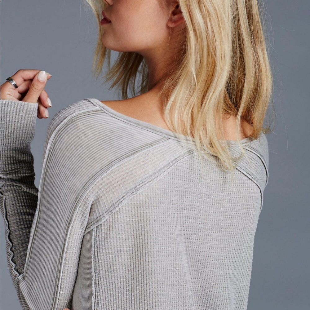 Free People Pacific Thermal Oversized Top - Picture 2 of 5